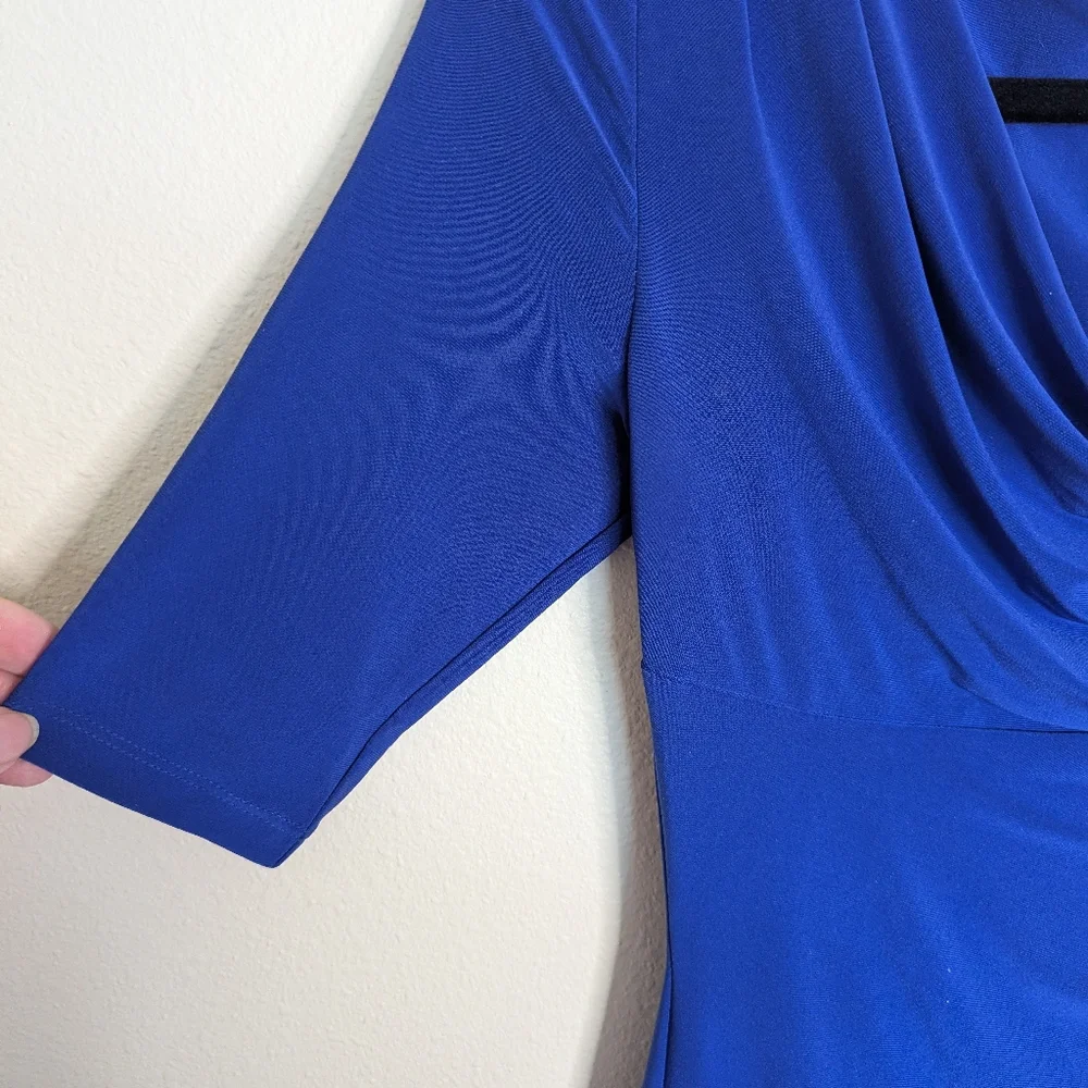 Lauren Ralph Lauren Royal Blue Midi Dress Size 2P - Picture 3 of 4